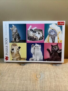 500-Piece Cat Collage Puzzle - Multicolor